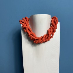 Collana in tessuto orange