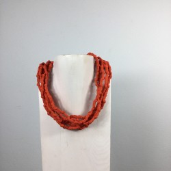 Collana in tessuto orange