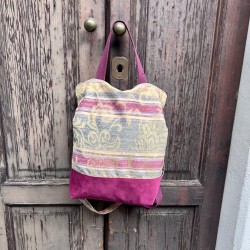 Zaino floreale bordeaux